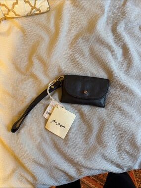 Free People Leather Wristlet Card Wallet